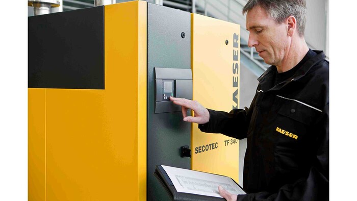 Essiccatore con accumulo calore latente Secotec TF per il trattamento dell'aria compressa