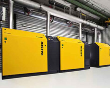 Stazione di soffianti rotative a lobi per il trattamento della acque reflue a Manching.