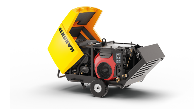 Mobilair M17 con cappottatura incernierata per una migliore accessibilità ai componenti manutenzione.