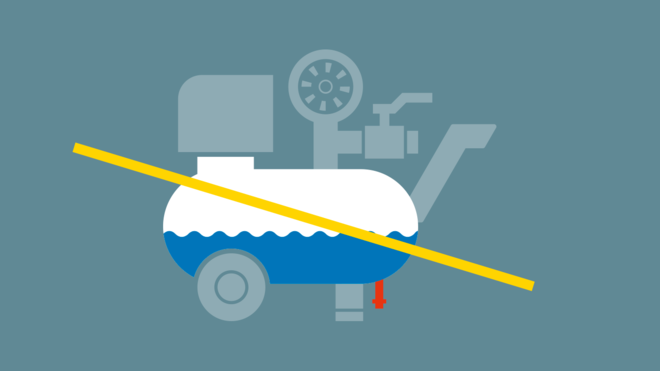 Grazie all’utilizzo di una nuova tecnologia, la condensa accumulata nell’i.Comp 3 evapora.