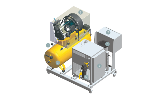 Compressore a pistoni con trasmissione diretta